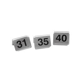 Set de numéros de table - H 4,3 x 5,3 CM - 0,25 KG - acier inoxydable - 705053
