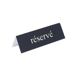 Chevalet de table - H 4 x 13 x 3,5 CM - 0,1 KG - polystyrène - Noir - 880030