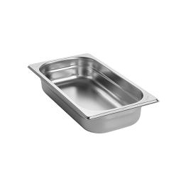 Bac gastronorme - 1/3 GN - 2,4 Litre - H 6,5 x 32,5 x 17,6 CM - Inox - Caterchef - 953134