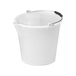 Seau - H 28 CM - 1.5 KG - Ø30 CM - polyéthylène - Blanc - 12 Litre - 956021