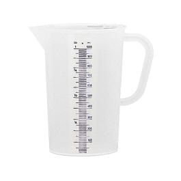Gobelet de mesure - H 16.5 CM - 0.11 KG - Ø12 CM - Polypropylène - Transparent - 1 Litre - 027002