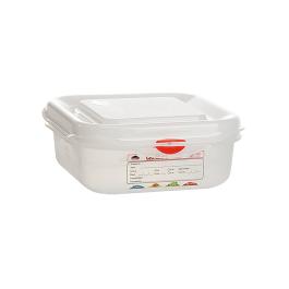 Boîte Alimentaire - 1/6 GN - 1.1 Litre - H 6.5 x 17.6 x 16.2 CM - Polypropylène - Transparent - -40°C / +100°C - Hermétique Verrouillable - Denox - 600370