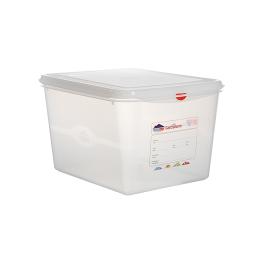 Boîte alimentaire - 1/2 GN - 12,5 Litre - H 20 x 32,5 x 26,5 CM - Polypropylène - Transparent - -40°C / +100°C - Hermétique Verrouillable - Denox - 600490