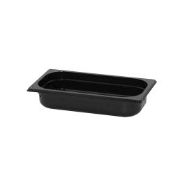 Bac gastronorme - 1/3 GN - 2,93 Litre - H 6,5 x 32,5 x 17,6 CM - Polycarbonate - Noir - -40°C / +100°C - Caterchef - 853034