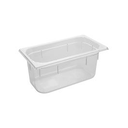 Bac gastronorme - 1/3 GN - 5,4 Litre - H 115 x 32,5 x 17,6 CM - Polycarbonate - Transparent - -40°C / +100°C - Caterchef - 953032