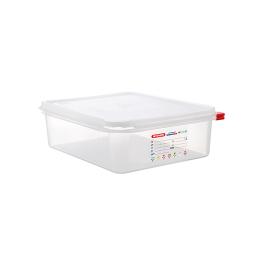 Boîte alimentaire - 1/2 GN - 6,5 Litre - H 10 x 32,5 x 26,5 CM - Polypropylène - Transparent - -40°C / +95°C - Hermétique Verrouillable - Araven - 962323