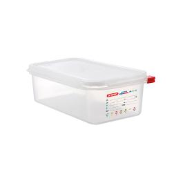 Boîte Alimentaire - 1/3 GN - 4 Litre - H 10 x 32.5 x 17.6 CM - Polypropylène - Transparent - -40°C / +95°C - Hermétique Verrouillable - Araven - 962333