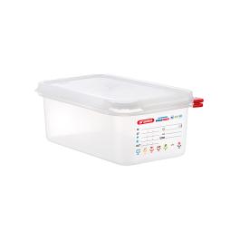 Boîte Alimentaire - 1/4 GN - 2.8 Litre - H 10 x 26.5 x 16.2 CM - Polypropylène - Transparent - -40°C / +95°C - Hermétique Verrouillable - Araven - 962343