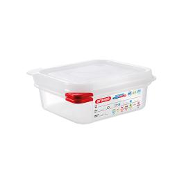 Boîte Alimentaire - 1/6 GN - 1.1 Litre - H 6.5 x 17.6 x 16.2 CM - Polypropylène - Transparent - -40°C / +95°C - Hermétique Verrouillable - Araven - 962364