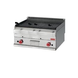 Grill à lave - Ligne 650 - Gaz - H 28 x 70 x 65 CM - 11 kW - Inox - Gastro M - GN062