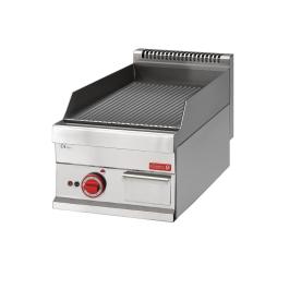 Plancha - Ligne 650 - Électrique - Nervurée - H 28 x 40 x 60 CM - 4,5 kW - 400 V - Inox - Gastro M - GN058