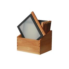 Ensemble de chemises de menu - A4 - 20 pièces - Noir - H 33,7 x 30,1 x 24,6 CM - Bois - Securit - H759