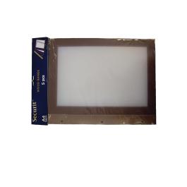 Chemise de menu à couverture supplémentaire - A4 - 5 pièces - Marron - H 32 x 26 x 0,1 CM - Plastique - Securit - H753