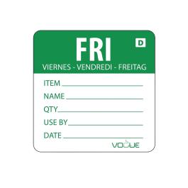 Etiquettes alimentaires - Vendredi - Soluble - 250 pièces - H 4,9 x 6 CM - Vogue - GH355