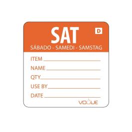 Etiquettes alimentaires - Samedi - Dissolvable - 250 pièces - H 4,9 x 6 CM - Vogue - GH356