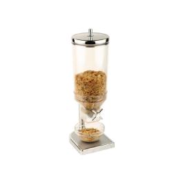 Distributeur de céréales - 4,5 Litre - Transparent - H 52 x 22 x 17,5 CM - Plastique/Inox - APS - S504