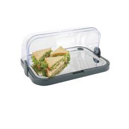 Présentoir buffet réfrigéré - H 20,5 x 44 x 32 CM - Inox - APS - CB793