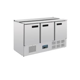 Saladette - 368 Litre - 3 portes - H 88,5 x 137 x 70 CM - 230 V - Polar - G607
