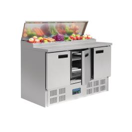Saladette - 8 x GN 1/4 - 3 portes - H 101 x 137 x 70 CM - 230 V - Polaire - G605