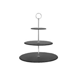 Etagère - Ø 30 x H 34,5 CM - Ardoise - Olympia - GF991