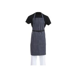 Tablier Halter - Unisexe - Bleu Foncé/Blanc - 71 x 96,5 CM - Polyester/Coton - Vêtement Blancs Chefs - A530