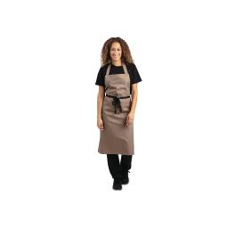 Tablier Halter - Unisexe - Marron Clair - 96,5 x 71,1 CM - Polyester/Coton - Vêtements de Chefs Blancs - B429