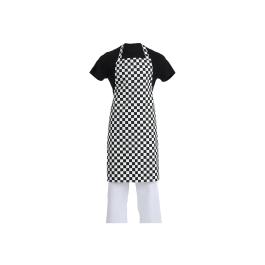 Tablier - Unisexe - Noir/Blanc - 71,1 x 96,5 CM - Polyester/Coton - Vêtements de Chef Blancs - A275