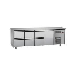 Établi réfrigéré - 1 porte - 6 tiroirs - Tecnodom - TF04MIDGN-0222