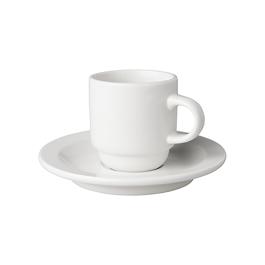 Tasse et soucoupe - 14 CL - Étroit - Blanc - 6 pièces - Mammouth - Budgetline - 506946