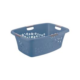 Panier à linge - H 26.2 x 49 x 65 CM - 4 Pièces - Plastique - Rotho - Fleurs - 534057