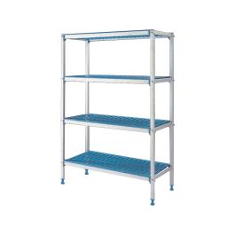 Rayonnage linéaire - Aluminium anodisé - 4 niveaux - RLA/164-4/EF - Diamant