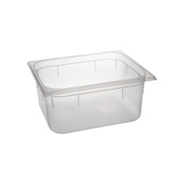 Bac gastronorme - 1/2 GN - 8,9 Litre - H 15 x 32,5 x 26,5 CM - Polypropylène - Transparent - -40°C / +95°C - Caterchef - 853842