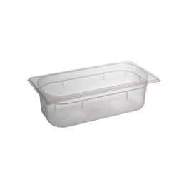 Bac gastronorme - 1/3 GN - 3,5 Litre - H 10 x 32,5 x 17,6 CM - Polypropylène - Transparent - -40°C / +95°C - Caterchef - 853851