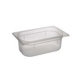 Bac gastronorme - 1/4 GN - 2,5 Litre - H 10 x 26,5 x 16,2 CM - Polypropylène - Transparent - -40°C / +95°C - Caterchef - 853861