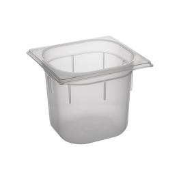 Bac gastronorme - 1/6 GN - 2,2 Litre - H 15 x 17,6 x 16,2 CM - Polypropylène - Transparent - -40°C / +95°C - Caterchef - 853872