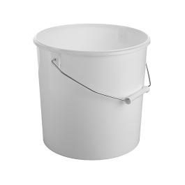 Seau - H 26 CM - 0.001 KG - Ø26.5 CM - Plastique - Blanc - 10 Litre - 865202