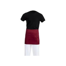 Tablier - Court - Unisexe - Bordeaux - 75 x 37,5 CM - Polyester/Coton - Vêtements de Chefs Blancs - BB177