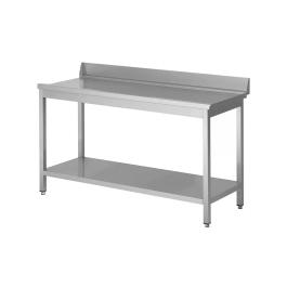 Table d'égouttage en acier inoxydable - À droite du lave-vaisselle - Avec base - Avec bord relevé - G-Line