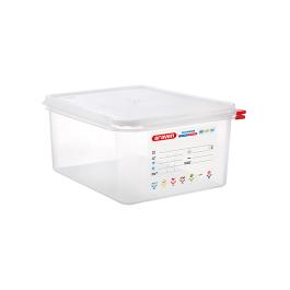 Boîte Alimentaire - 1/2 GN - 10 Litre - H 15 x 32.5 x 26.5 CM - Polypropylène - Transparent - -40°C / +95°C - Hermétique Verrouillable - Araven - 962322