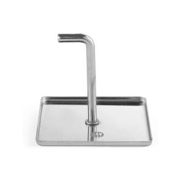 Poussoir sans anneau alimentaire - Acier inoxydable 180 - H 5,5 x 6,5 x 6,5 cm - Hendi - 512227