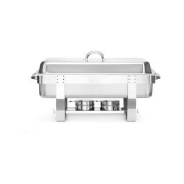Set de chafing dish - acier inoxydable 18 0 acier inoxydable - H 31.5 X 38.5 X 58.5 CM - Hendi - 471050