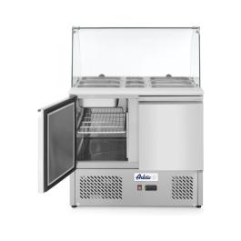 Saladette 2 portes et vitrine 300L - inox - H 130 X 70 X 90 CM - Arktic - 232781
