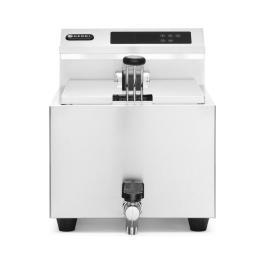 Friteuse Mastercook avec robinet de vidange digital - 8 l - inox 180 - H 34,5 X 51,5 X 30 CM - Hendi - 207369