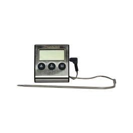Thermomètre/minuteur de friture - acier inoxydable - H 1,7 X 7 X 6,5 CM - Hendi - H271346
