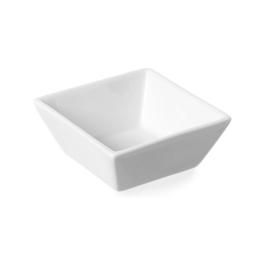 Plat à tapas - 2 pièces - Cuadrado - 8 X 8 CM - 6 pièces - Blanc - Porcelaine - Hendi - 784327