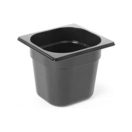 Récipient - 1/6 GN - 1 litre - Noir - H 6.3 x 16 x 17.5 CM - Hendi - 862735