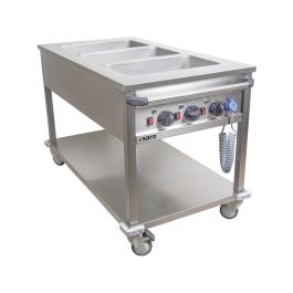 Wagon Bain Marie - 3 x 1/1 GN - Saro - 126-1505