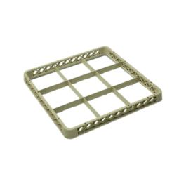 Corbeille à raisin - 9 verres - Beige - Polypropylène - H 4 x L 50 x P 50 CM - Saro - 508-1210