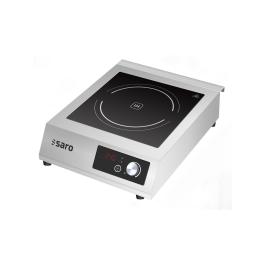 Table de cuisson - induction - cadran de réglage de la température - affichage LCD - acier inoxydable - 380-400V - H 14,5 x L 44 x P 54,5 CM - Saro - 360-1115