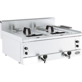 Friteuse - Gaz - Modèle de table - 2x 8 Litres - H 30 x L 80 x P 60 CM - Combisteel